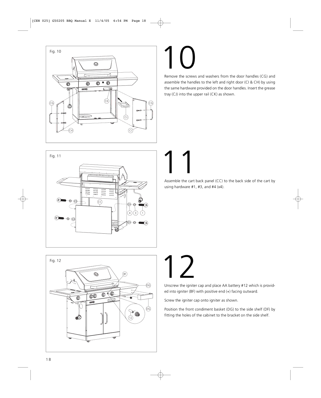 Centro warranty CEN 025 G50205 BBQ Manual E 11/4/05 654 PM 