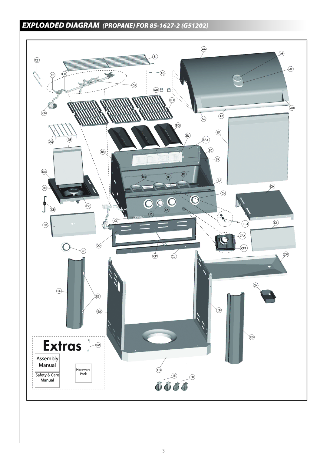 Centro G51204 warranty Exploaded Diagram Propane for 85-1627-2 G51202 