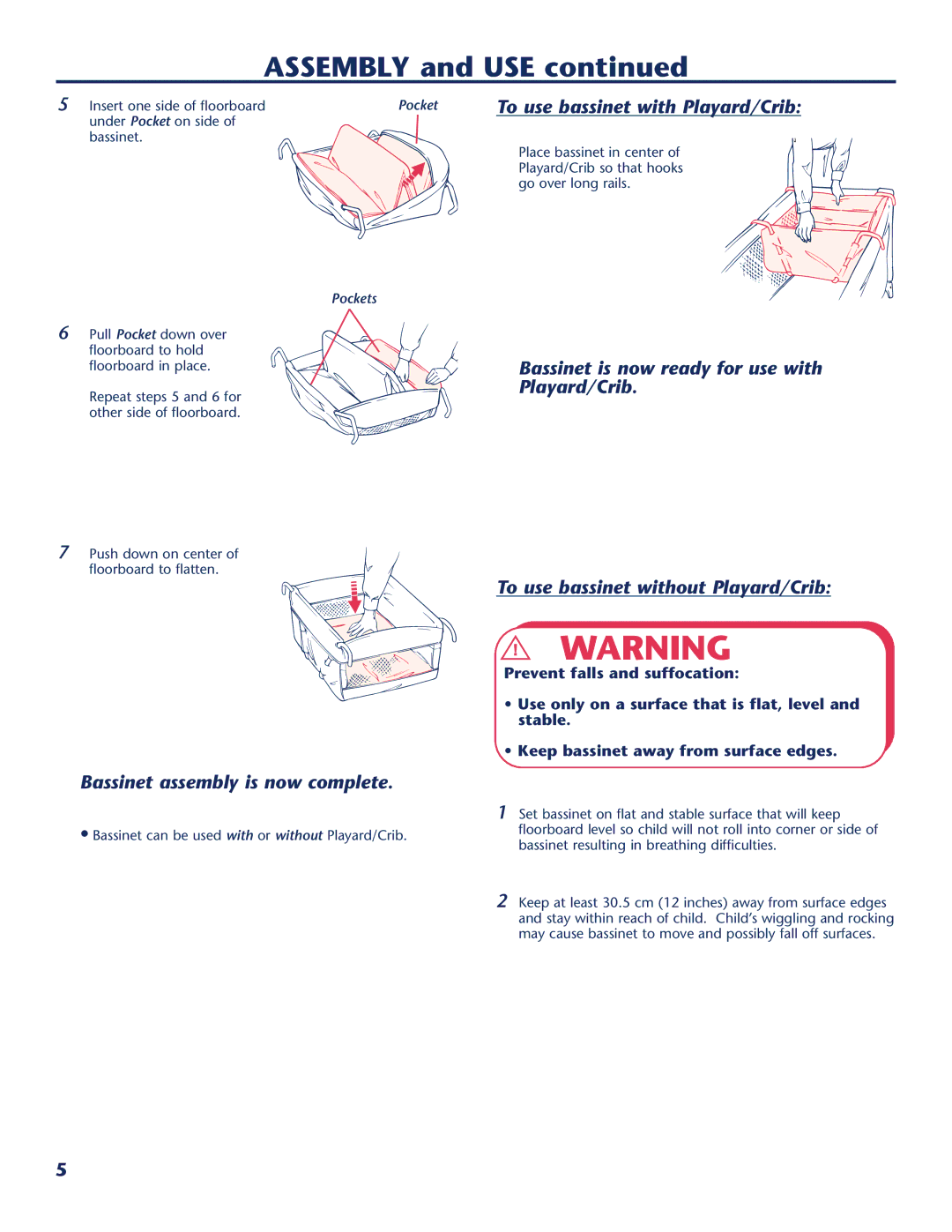 Century 10747 instruction manual Bassinet assembly is now complete 