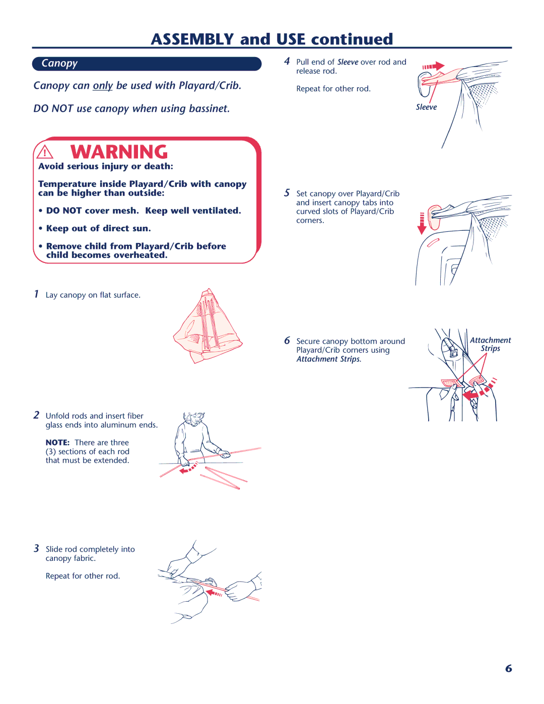 Century 10747 instruction manual Canopy 