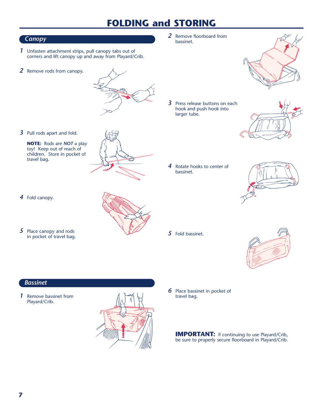 Century 10747 instruction manual Folding and Storing 