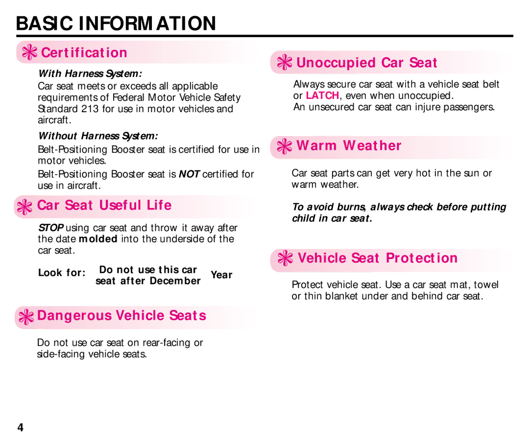 Century 44892L manual Basic Information 