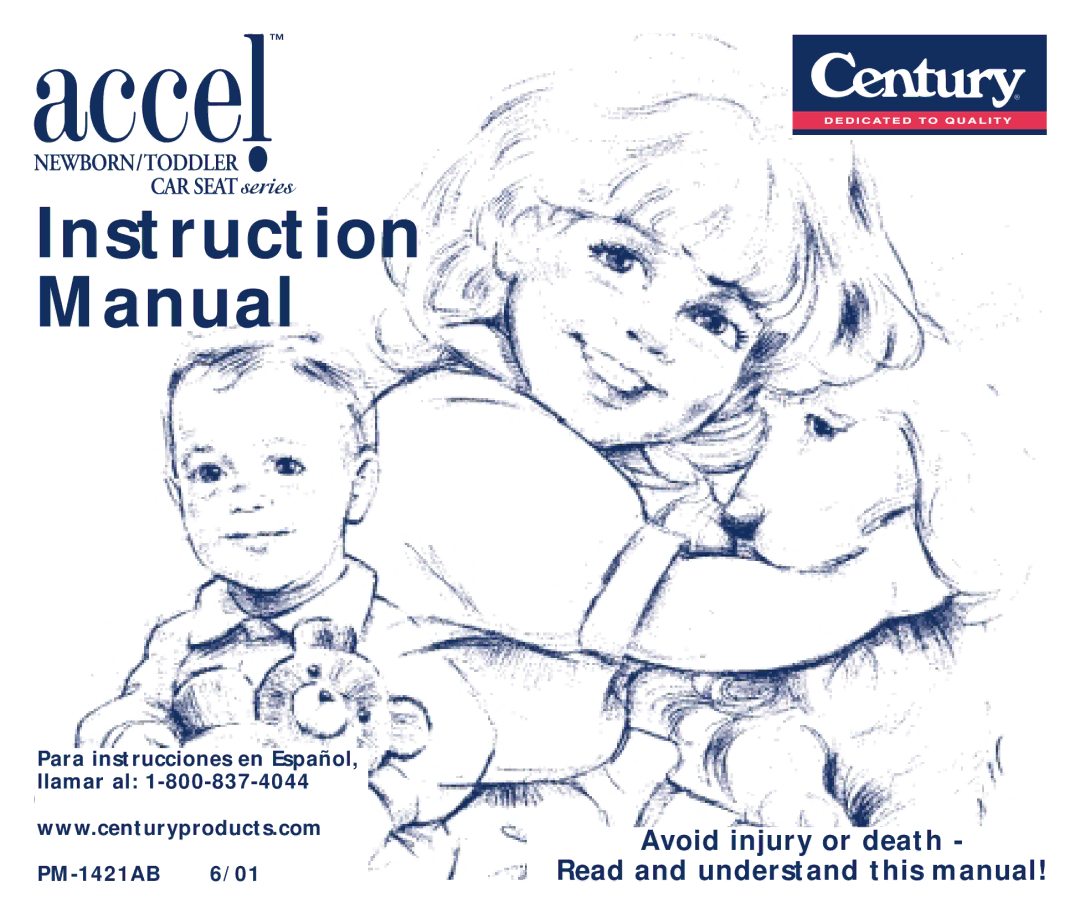 Century 45100 manual Avoid injury or death Read and understand this manual 