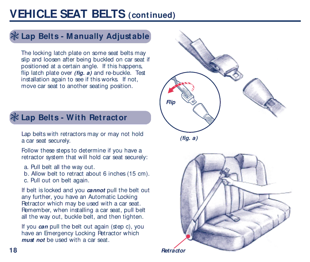 Century Avanta manual Lap Belts Manually Adjustable, Lap Belts With Retractor 