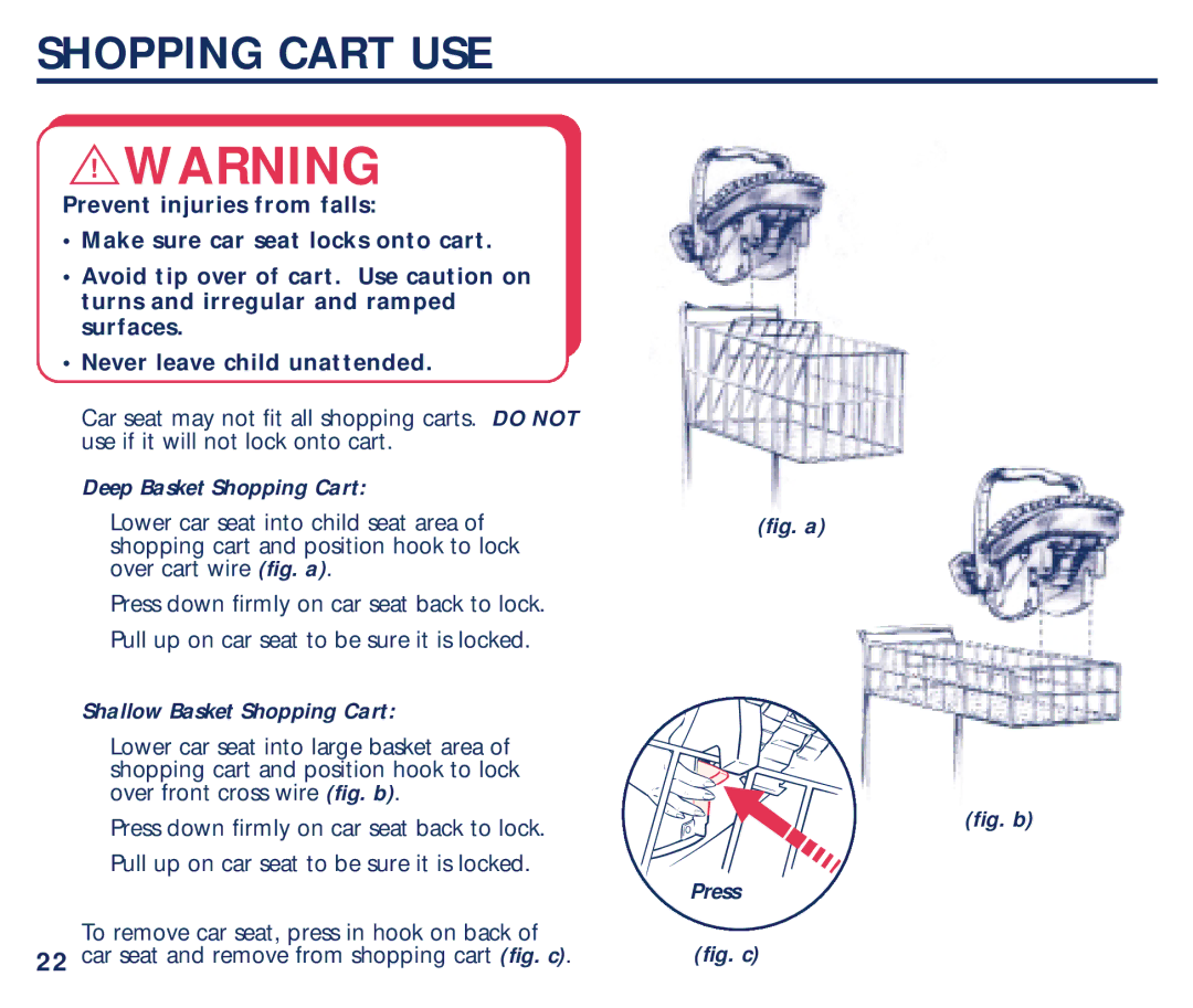 Century Avanta manual Shopping Cart USE, Deep Basket Shopping Cart 