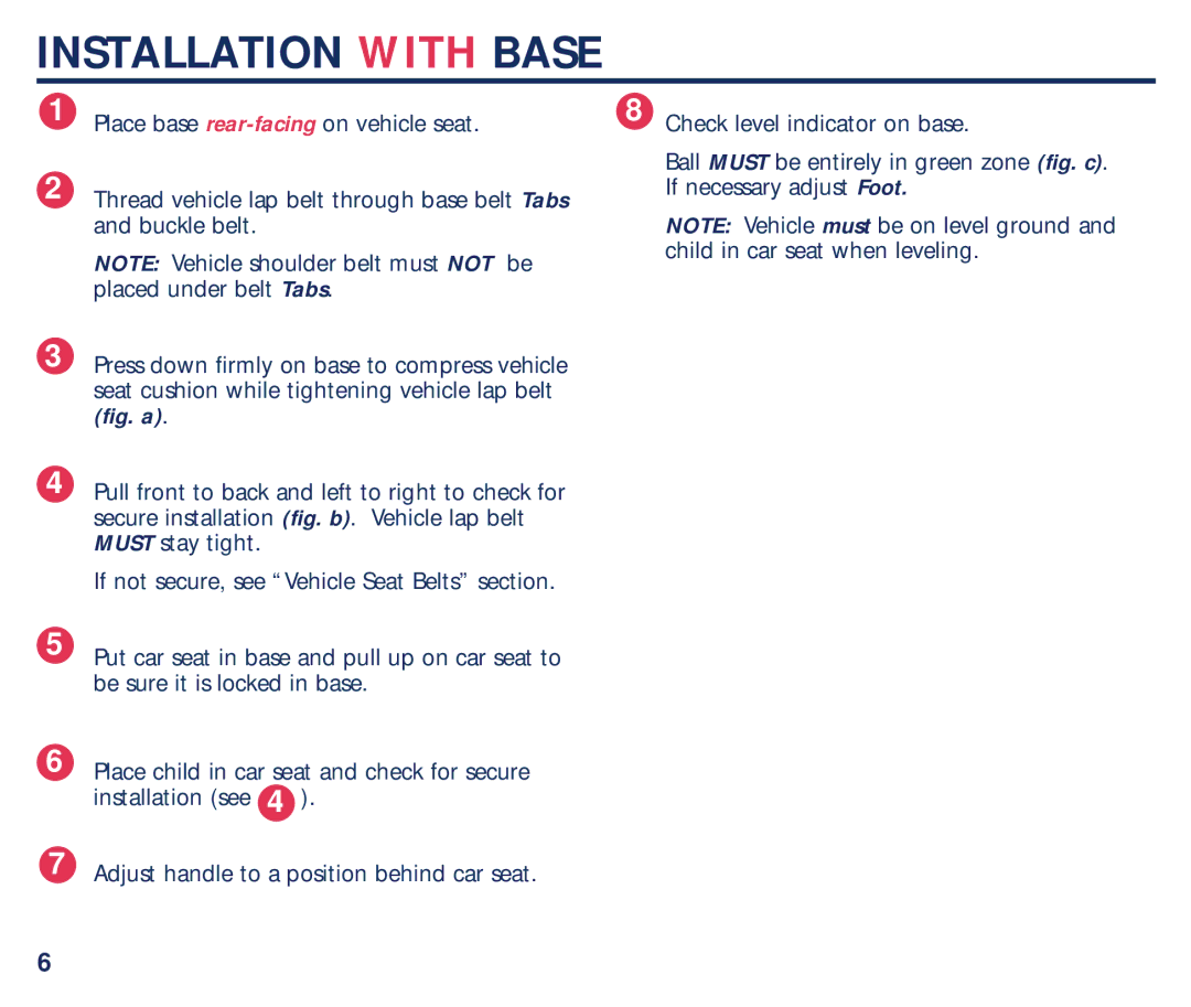 Century Avanta manual Installation with Base 