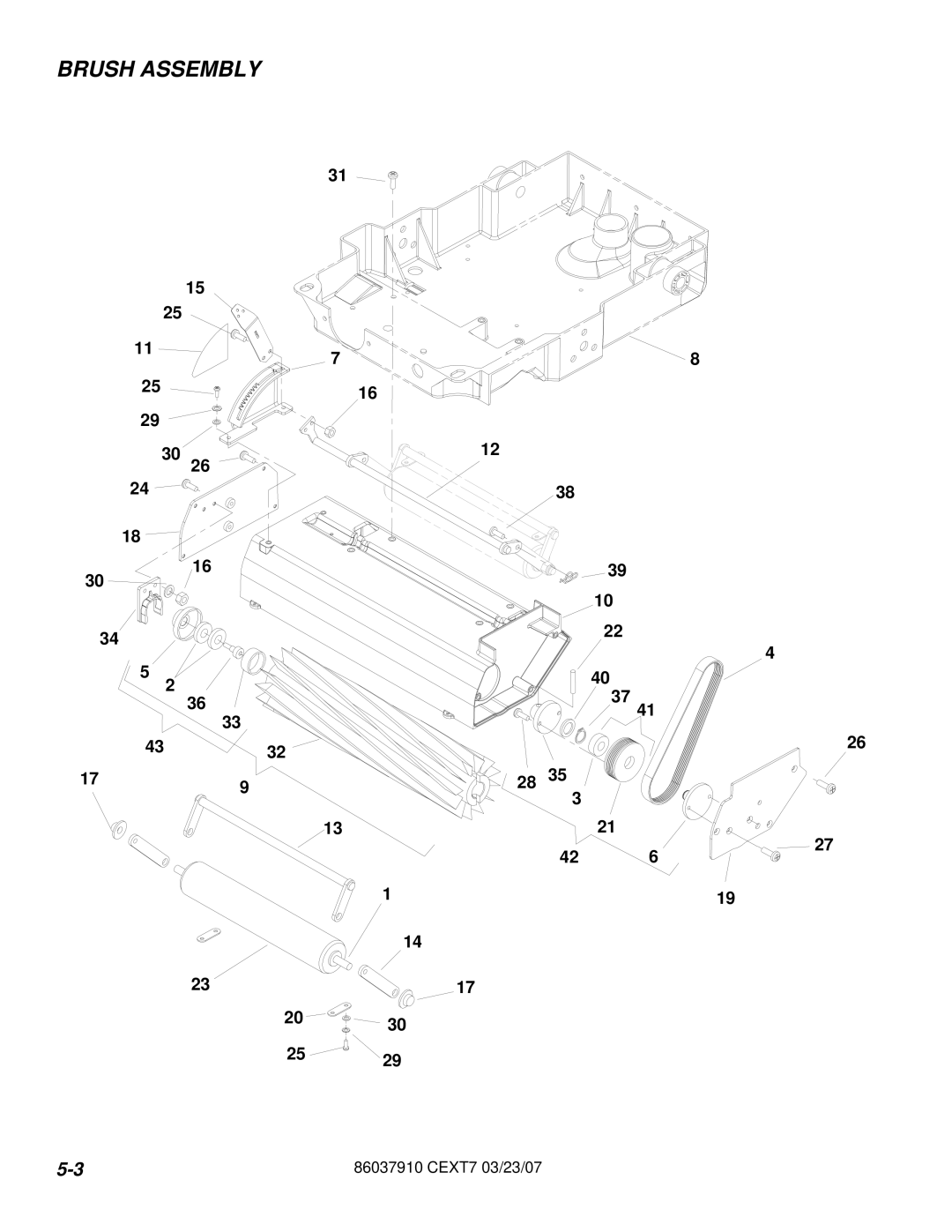 Century CEXT7 manual Brush Assembly 