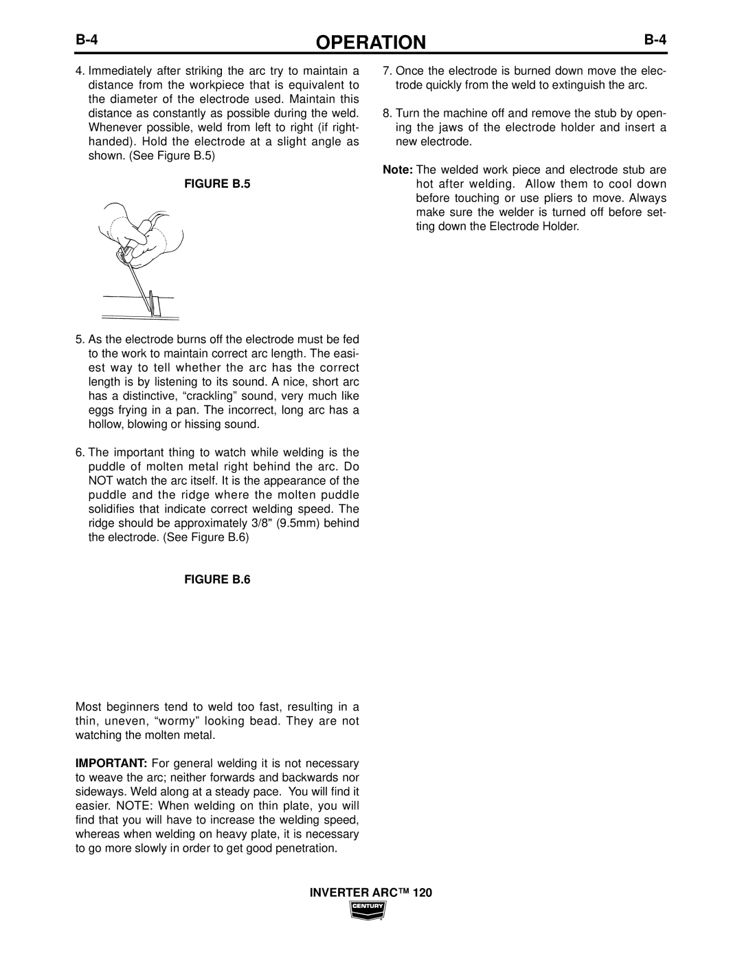 Century IM998 manual Figure B.5 