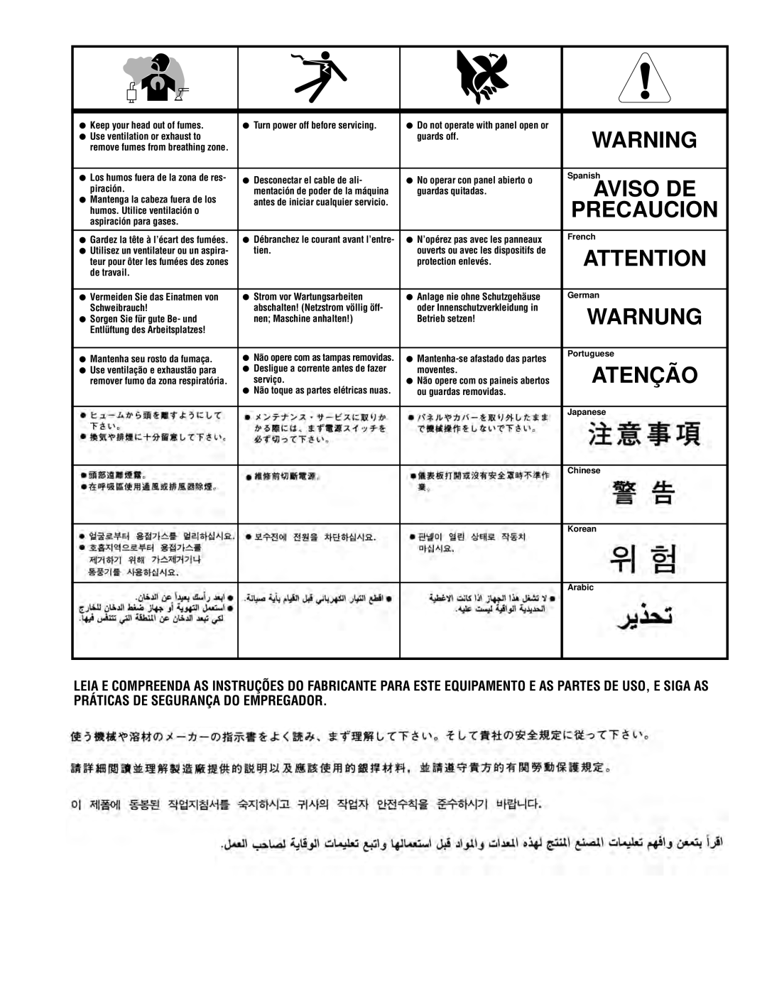 Century IM998 manual Warnung 