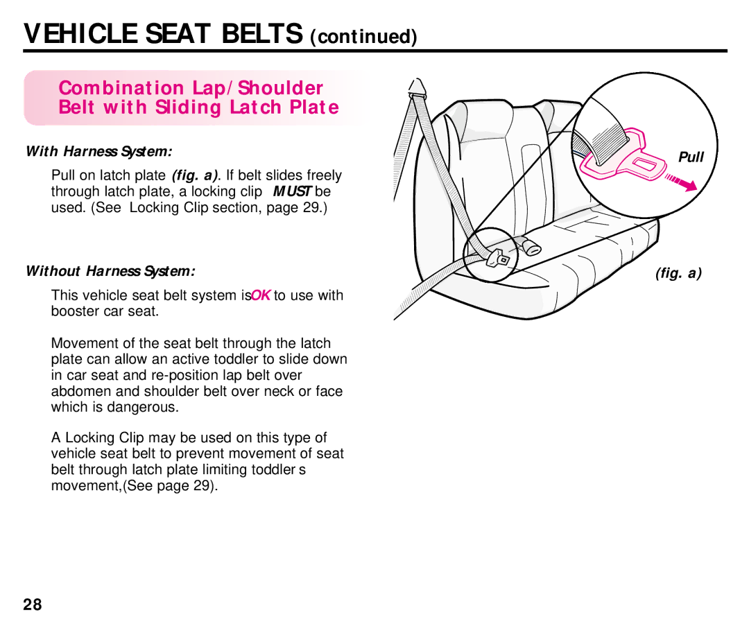 Century ISPB009BA manual Combination Lap/Shoulder Belt with Sliding Latch Plate, Pull 