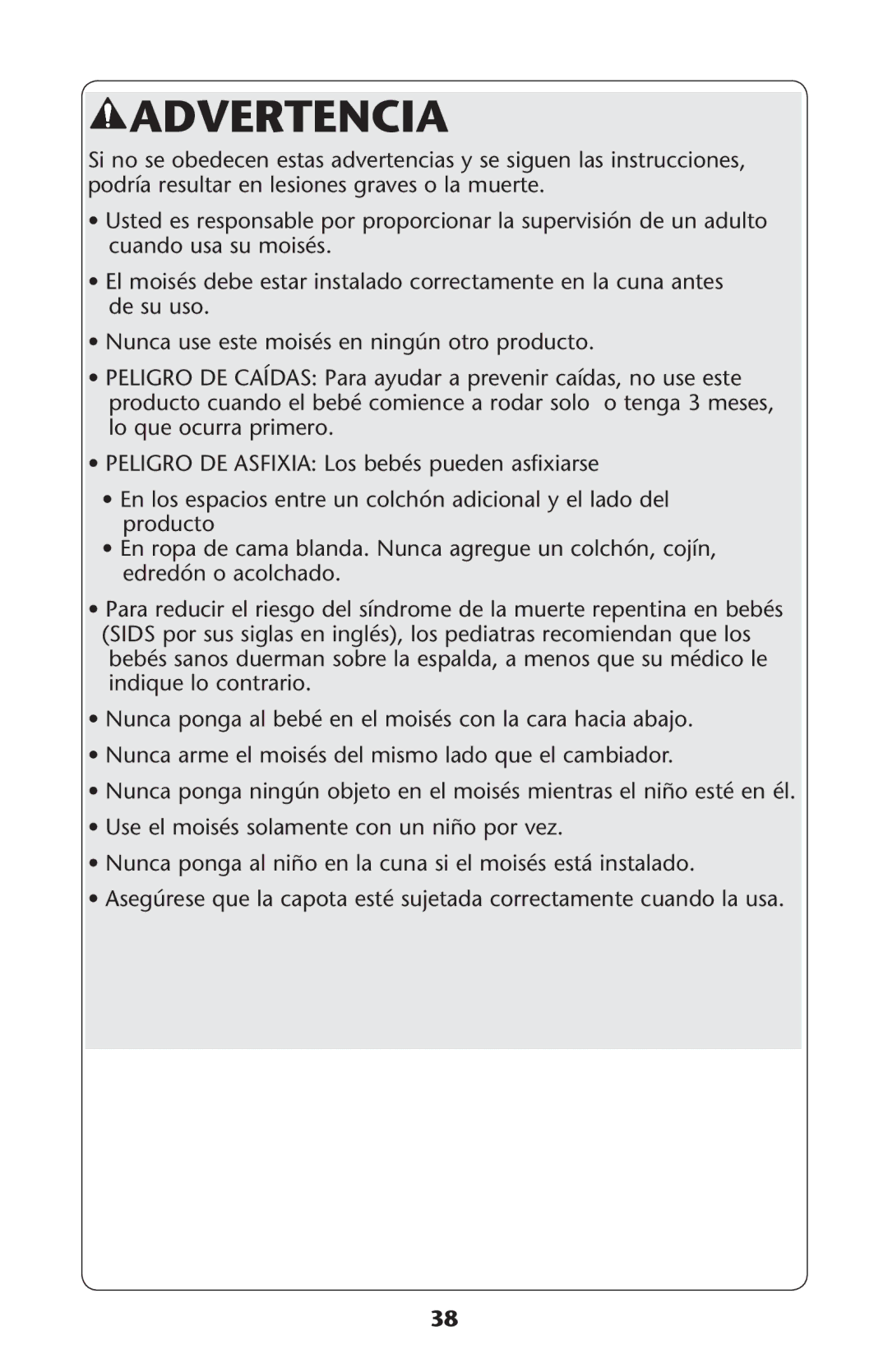 Century none owner manual Advertencia 