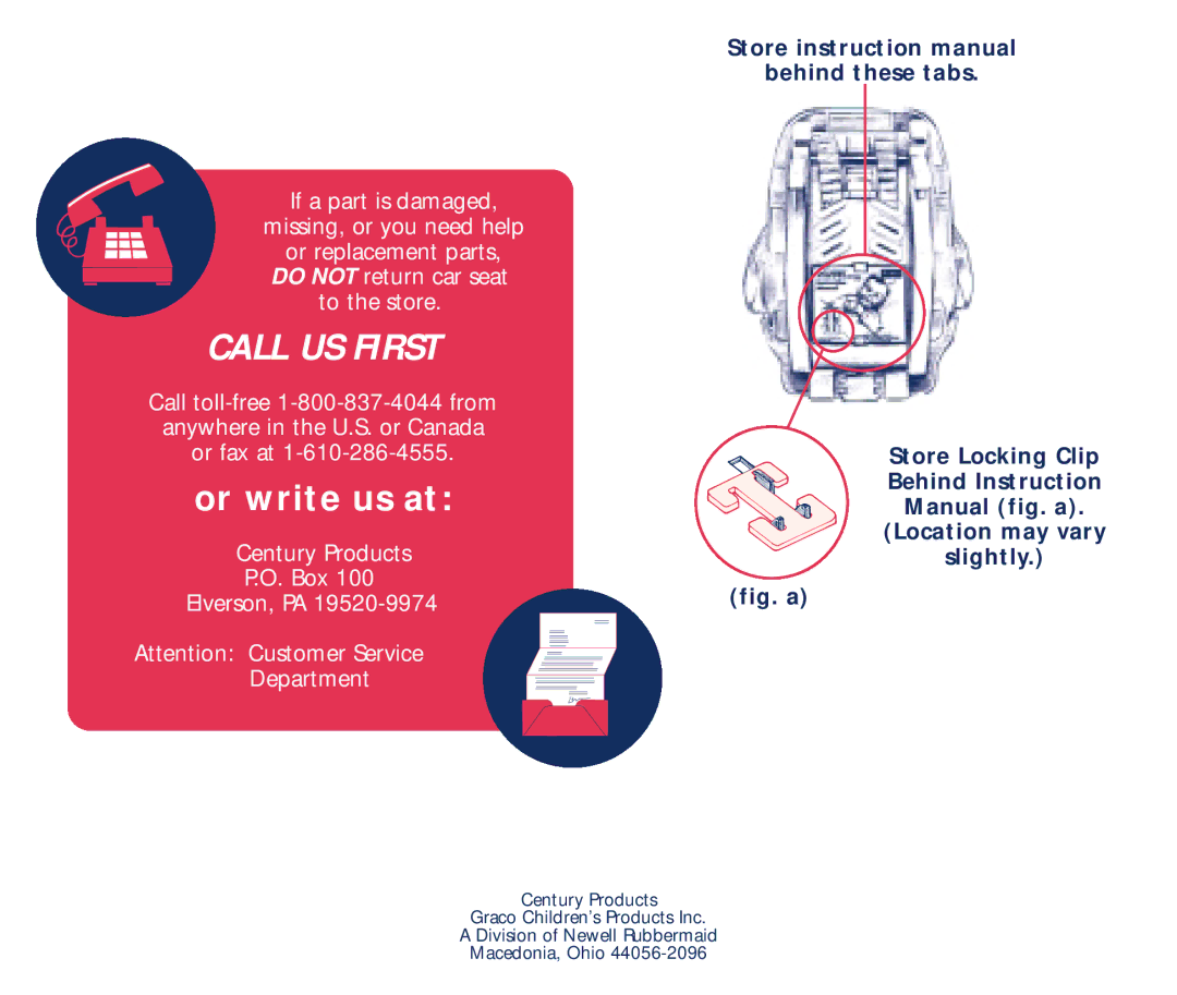 Century Plus 22 manual Call US First 