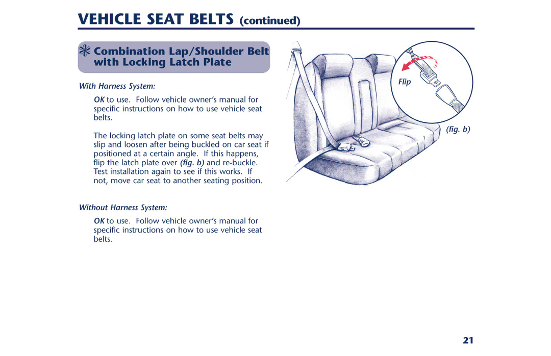 Century PM-1378AB instruction manual Combination Lap/Shoulder Belt with Locking Latch Plate, With Harness System Flip 