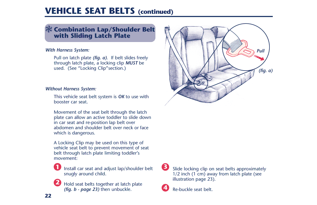 Century PM-1378AB instruction manual Combination Lap/Shoulder Belt with Sliding Latch Plate, Pull 