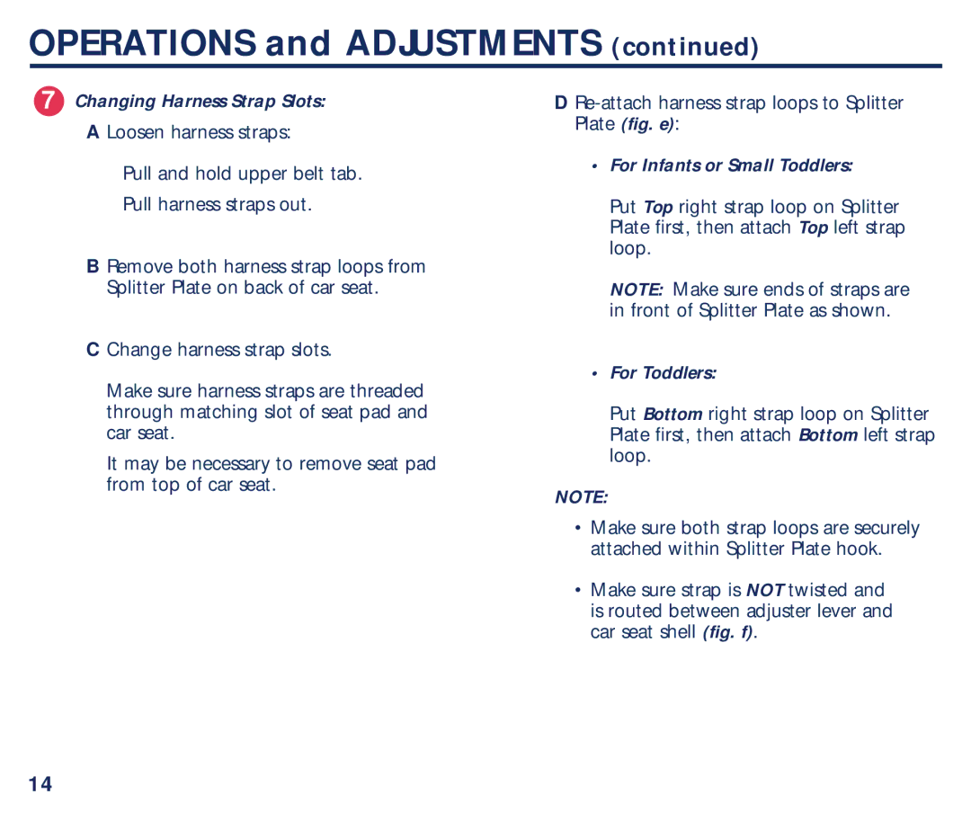 Century PM-1634AB 6/01 manual For Infants or Small Toddlers, For Toddlers 