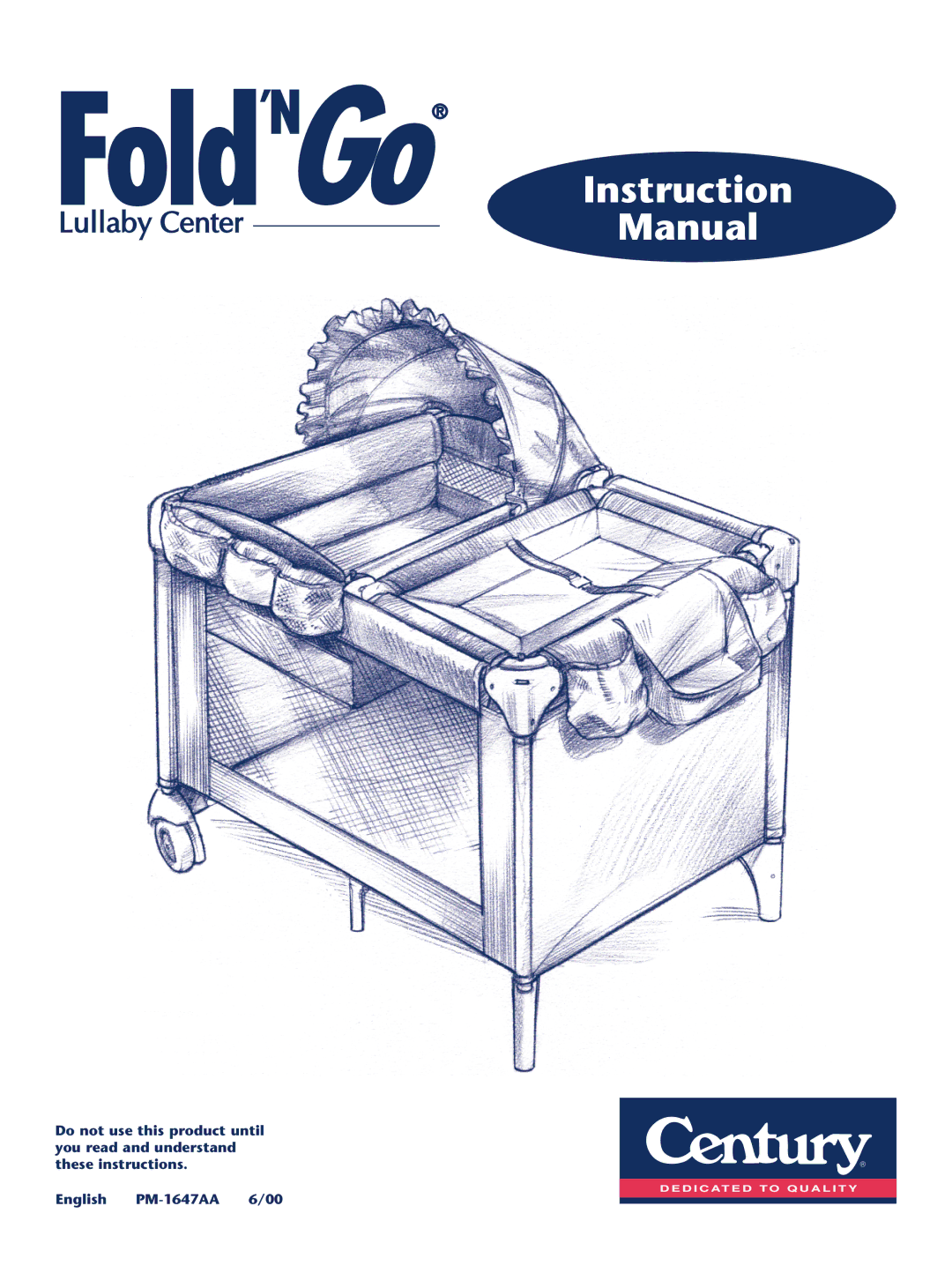 Century PM-1647AA instruction manual Instruction Manual 