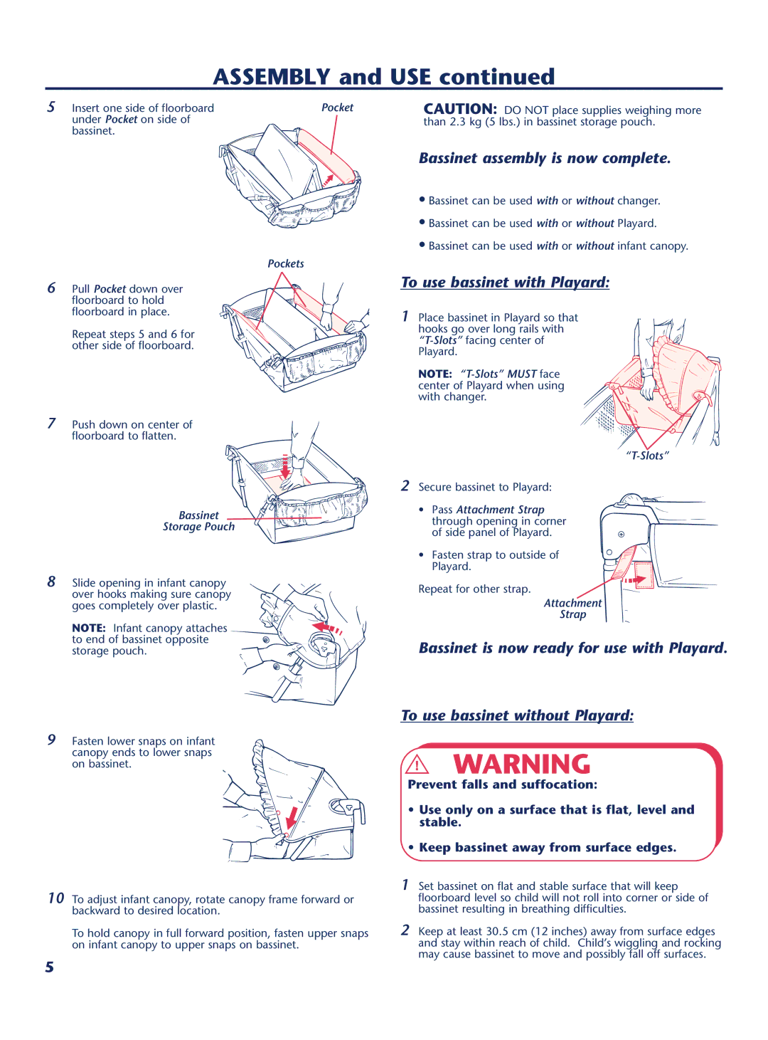 Century PM-1647AA instruction manual Bassinet assembly is now complete 