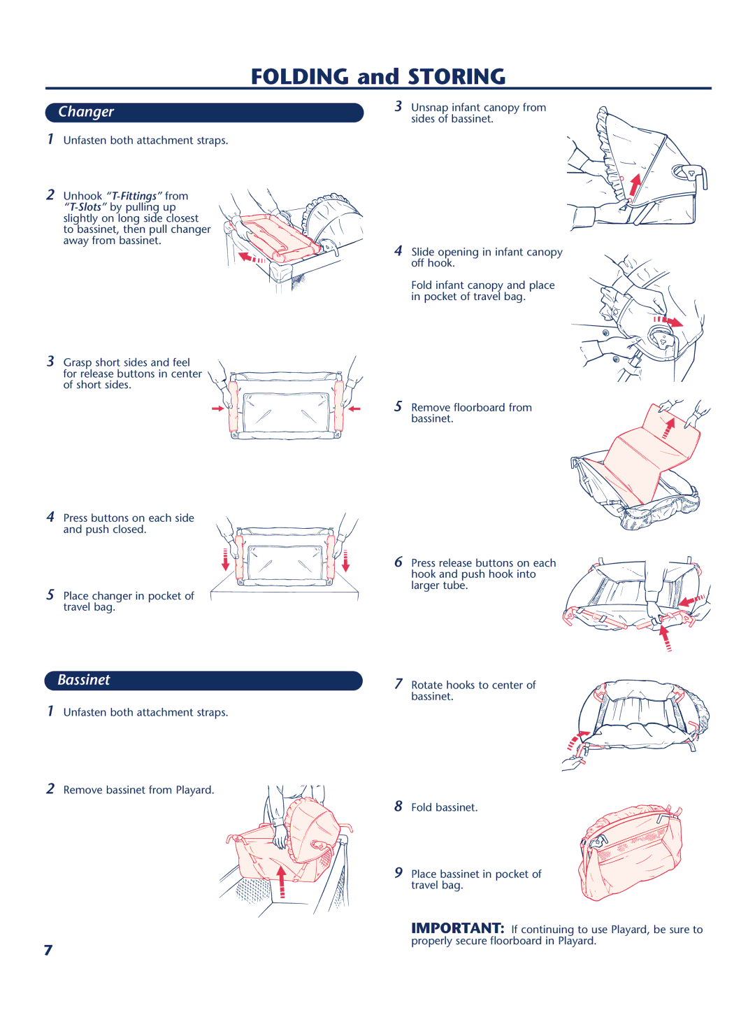 Century PM-1647AA instruction manual Folding and Storing 