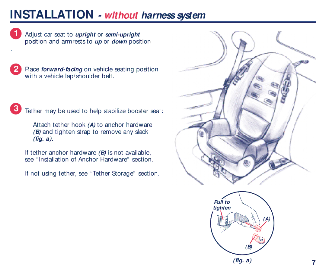 Century PM-1707AB manual Installation without harness system 