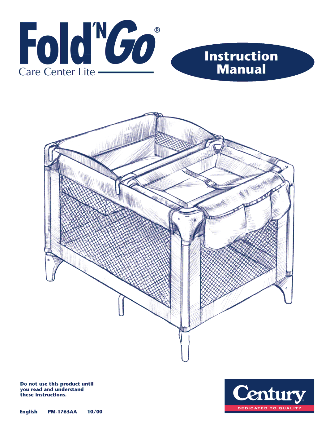 Century PM-1763AA instruction manual Instruction Manual 