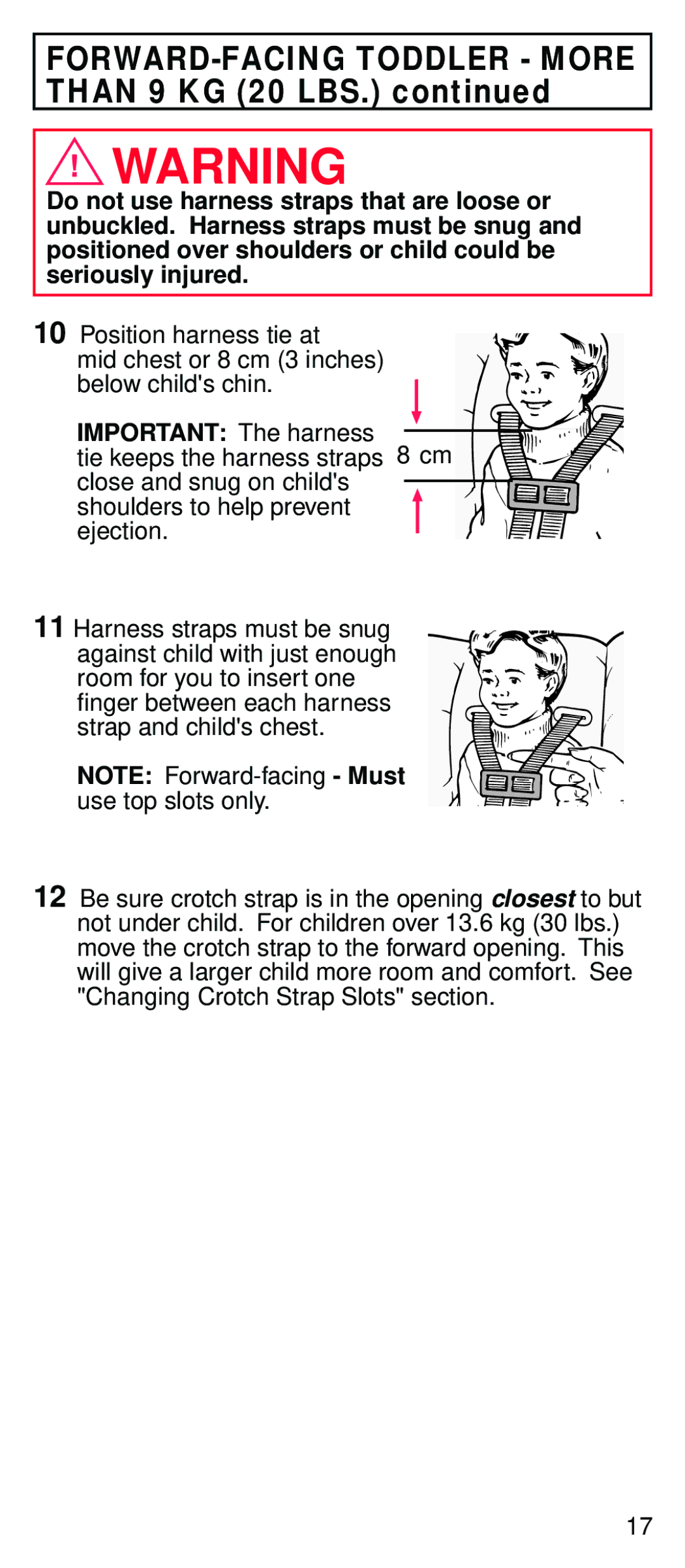 Century STE instruction manual Important The harness 