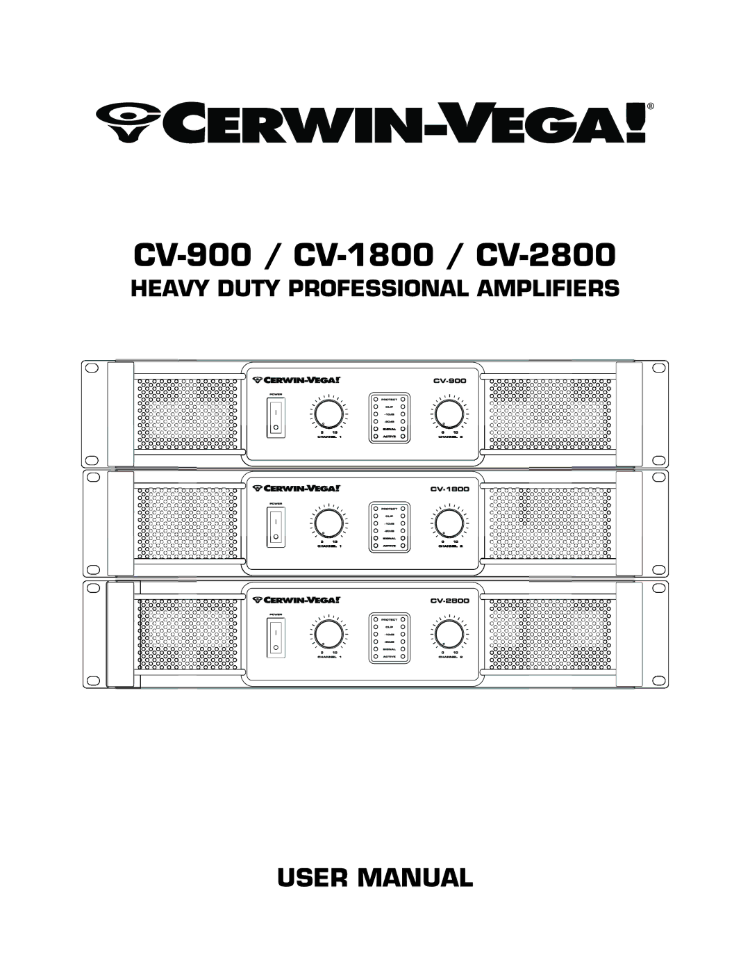 Cerwin-Vega user manual CV-900 / CV-1800 / CV-2800 