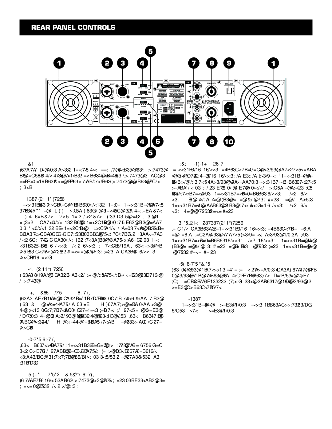 Cerwin-Vega CV-1800, CV-2800, CV-900 user manual Rear Panel Controls 