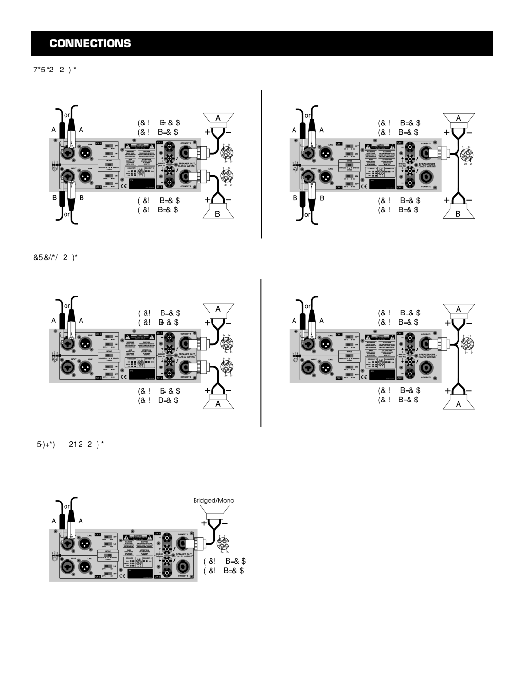 Cerwin-Vega CV-1800, CV-2800, CV-900 user manual SPK+ to PIN 1+ SPK- to PIN SPK+ to PIN 2+ 