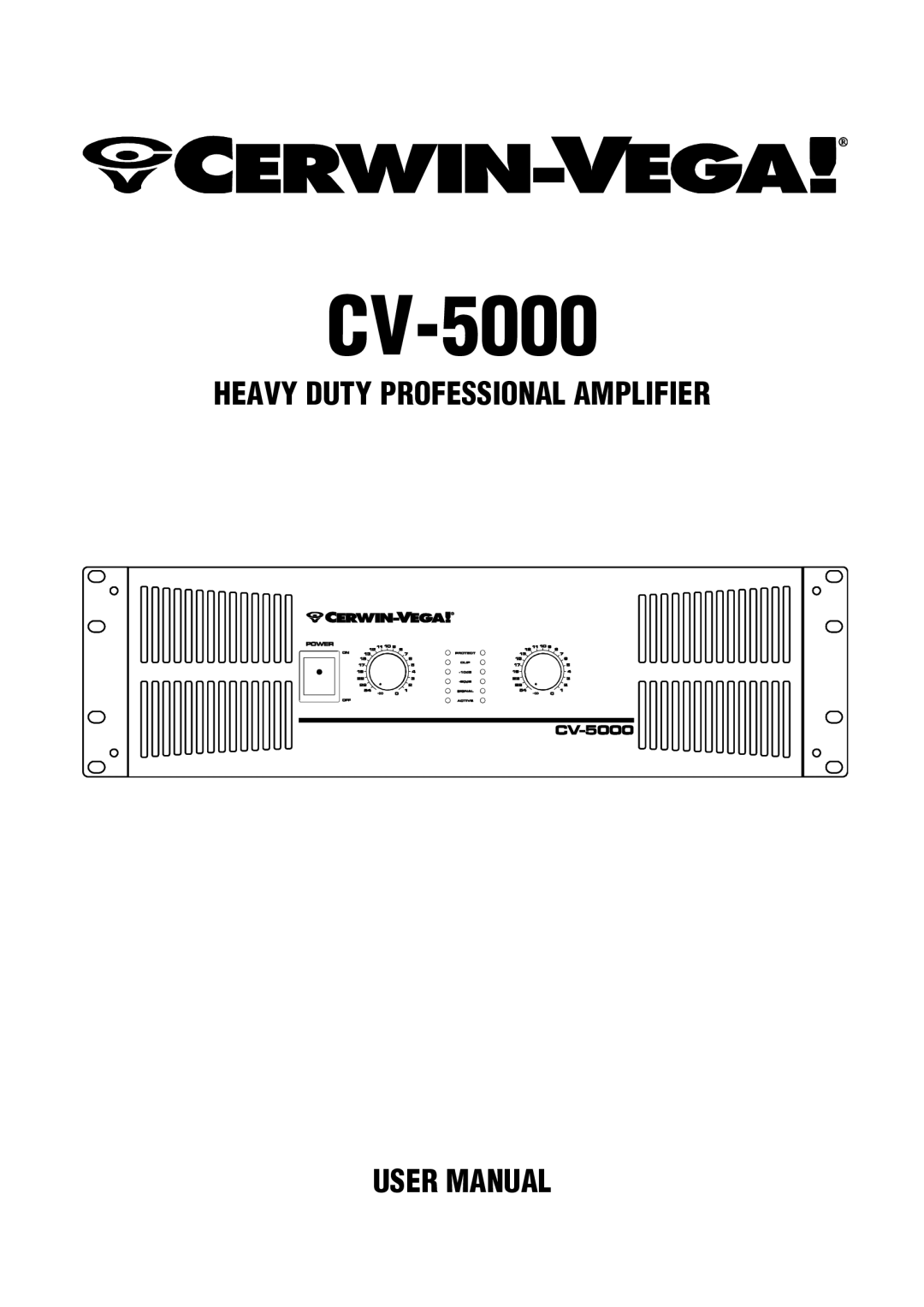 Cerwin-Vega CV-5000 user manual 