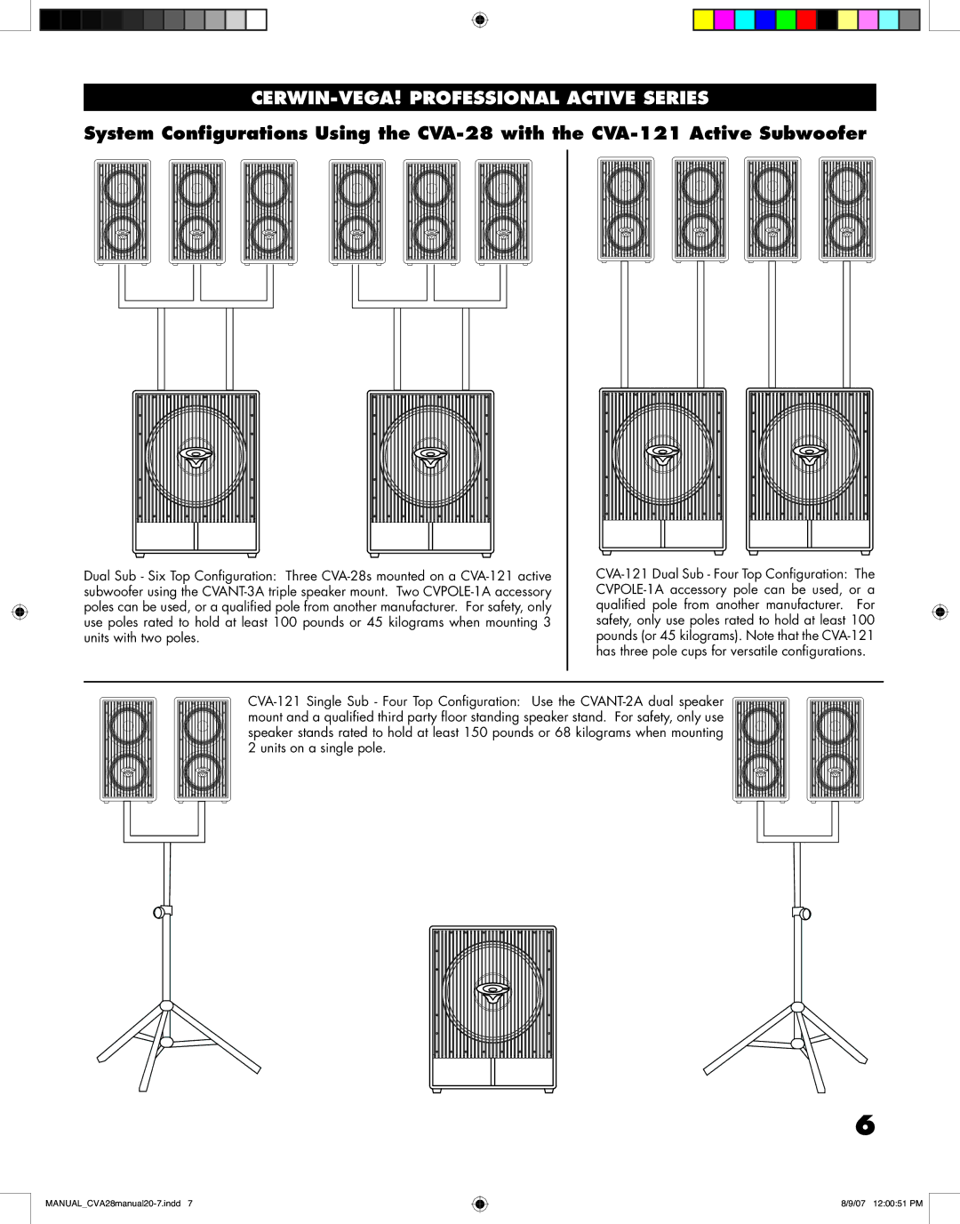 Cerwin-Vega CVA - 28 MANUALCVA28manual20-7.indd 07 120051 PM 