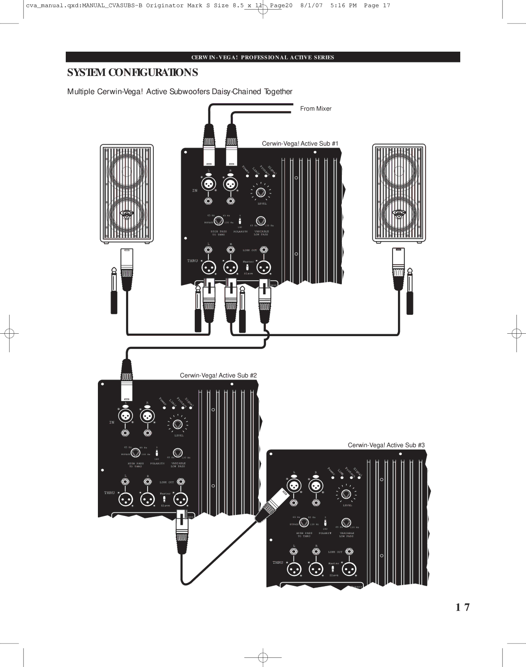 Cerwin-Vega CVA-121, CVA-118 manual Limit Ign, Imit Prote 