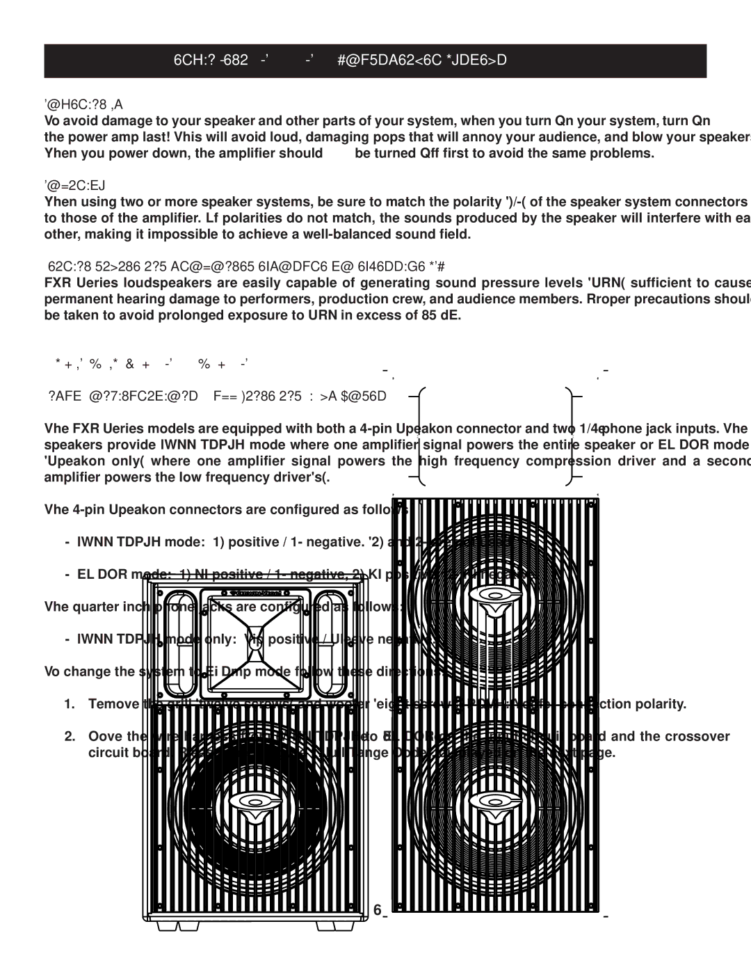 Cerwin-Vega CVP-1152, CVP-2153 manual Powering Up, Polarity, Hearing damage and prolonged exposure to excessive SPL 