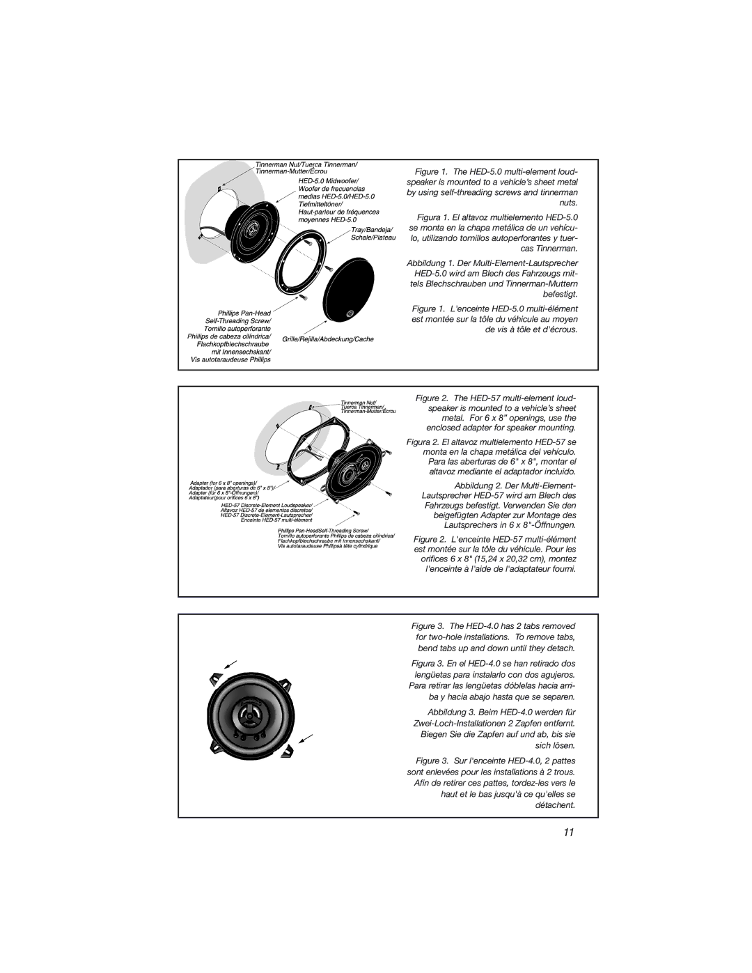 Cerwin-Vega HED-5.0, HED-6.0, HED-4.0, HED-6.5, HED-57, HED-4.6, HED-69 manual 