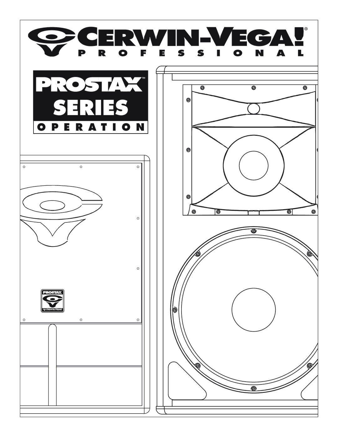 Cerwin-Vega PSX-36 manual Series 