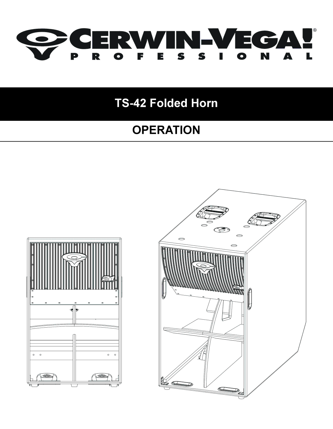 Cerwin-Vega TS-42 manual Operation 