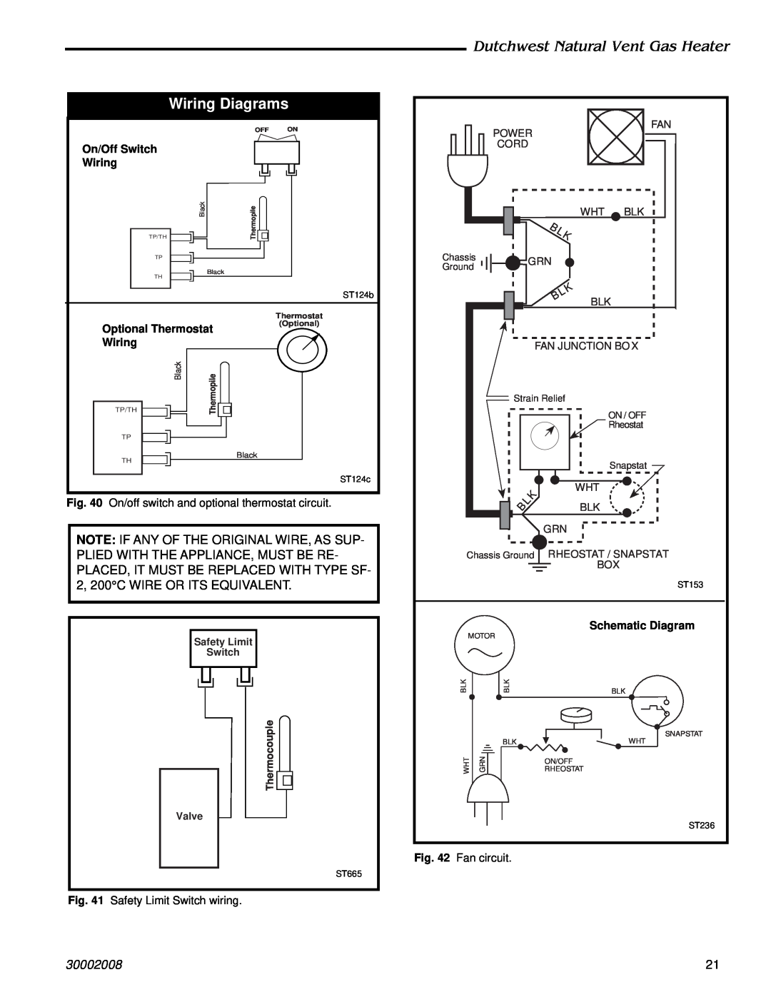 CFM Corporation 2467, 2468 Wiring Diagrams, Dutchwest Natural Vent Gas Heater, 30002008, Schematic Diagram, Thermocouple 