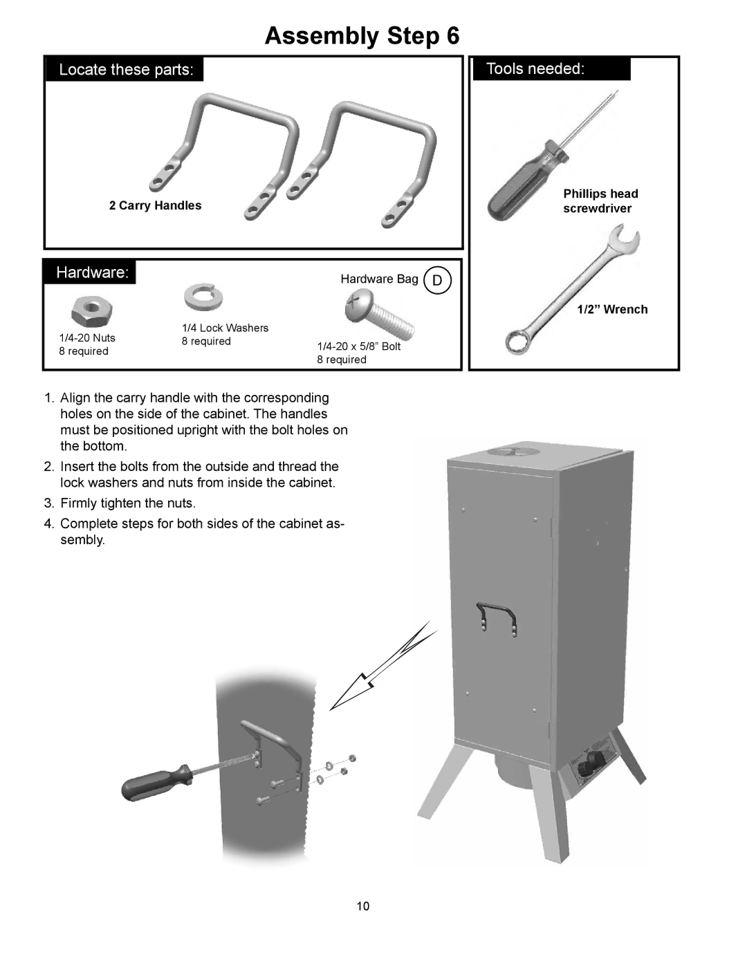 CFM Corporation 3405BG owner manual Carry Handles 