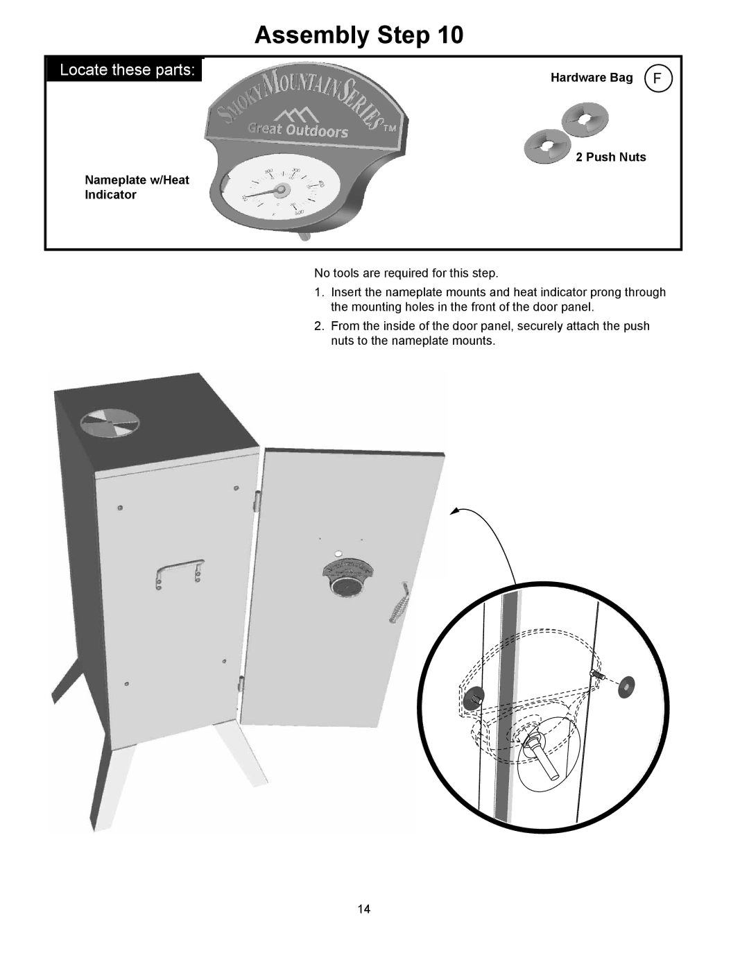 CFM Corporation 3405BG owner manual Locate these parts 