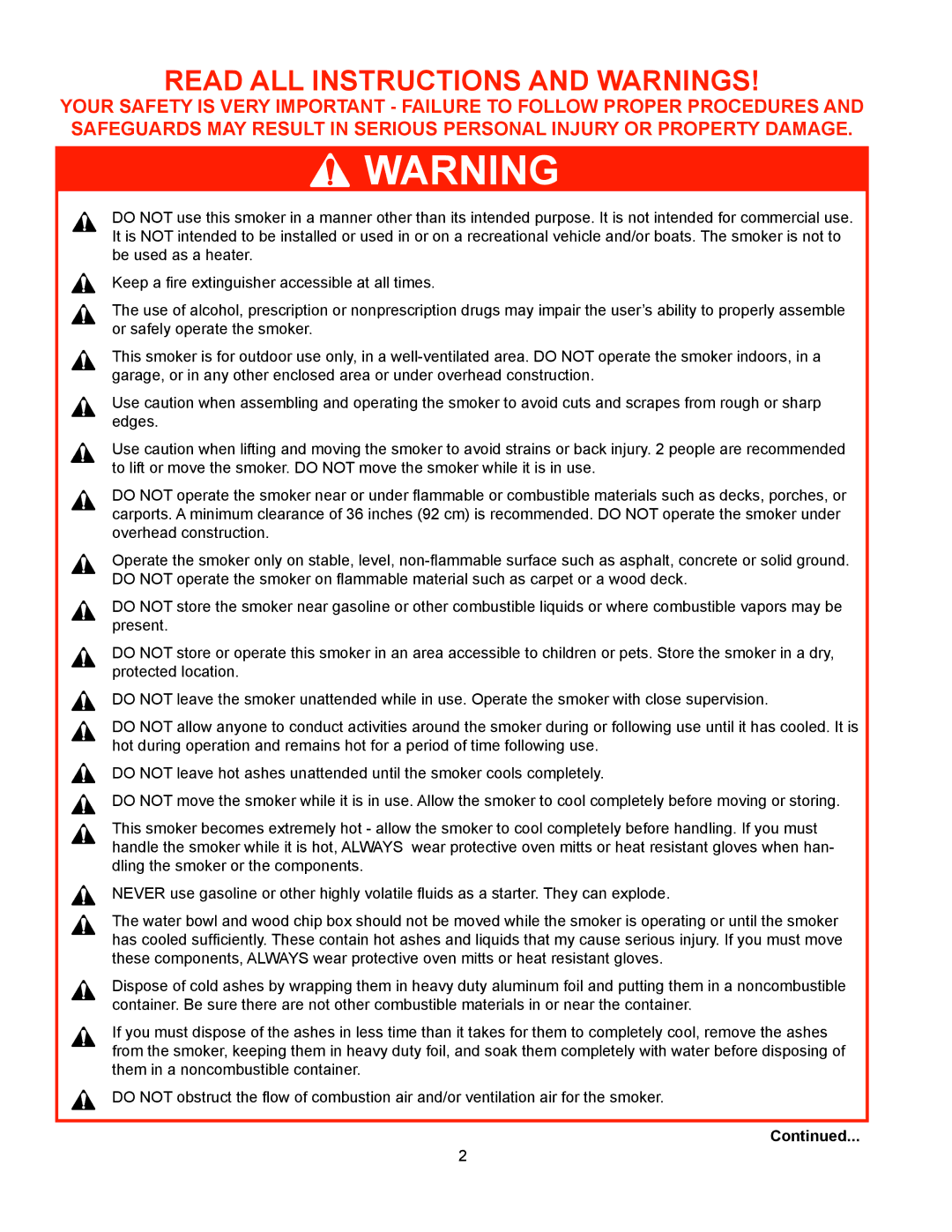 CFM Corporation 3405BG owner manual Read ALL Instructions and Warnings 