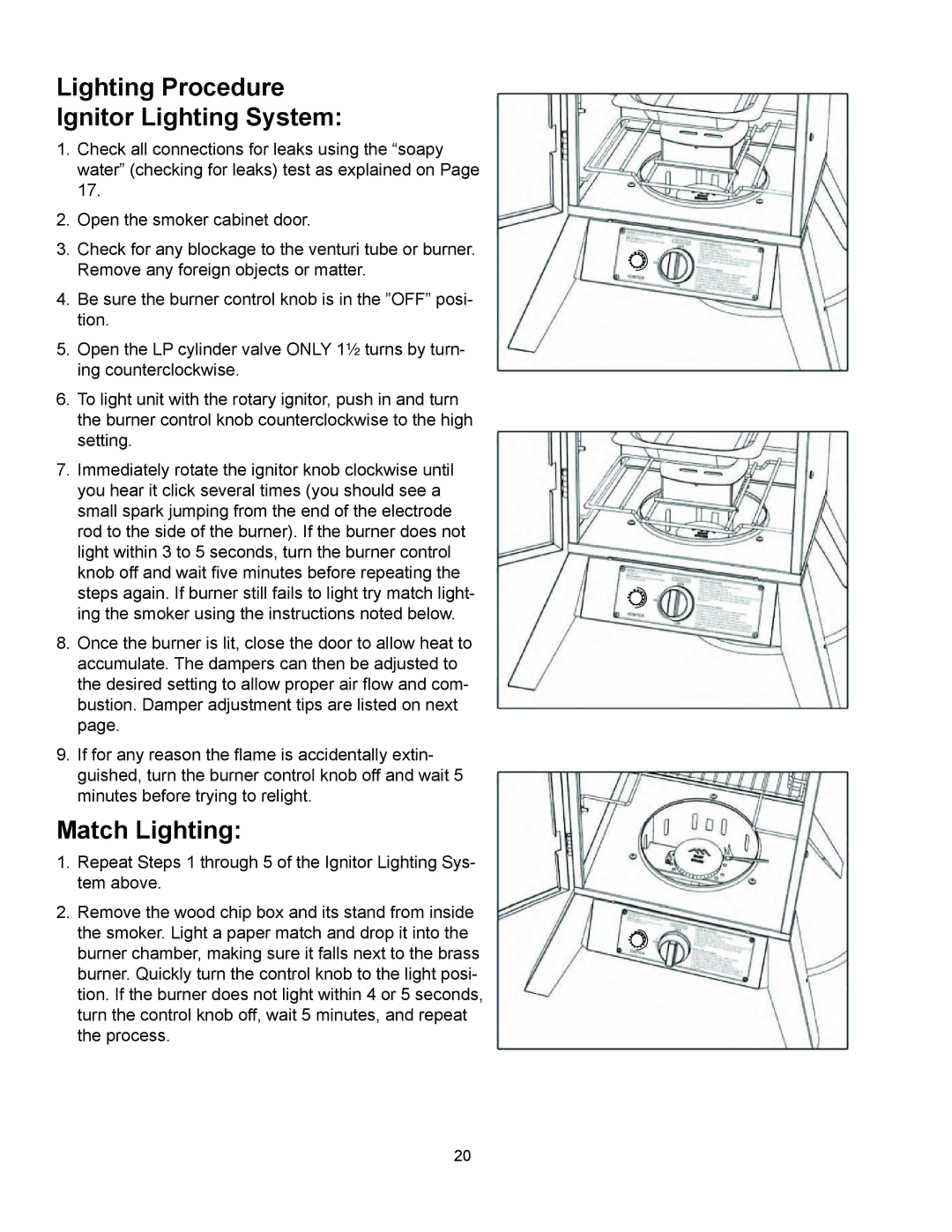 CFM Corporation 3405BG owner manual Lighting Procedure Ignitor Lighting System 