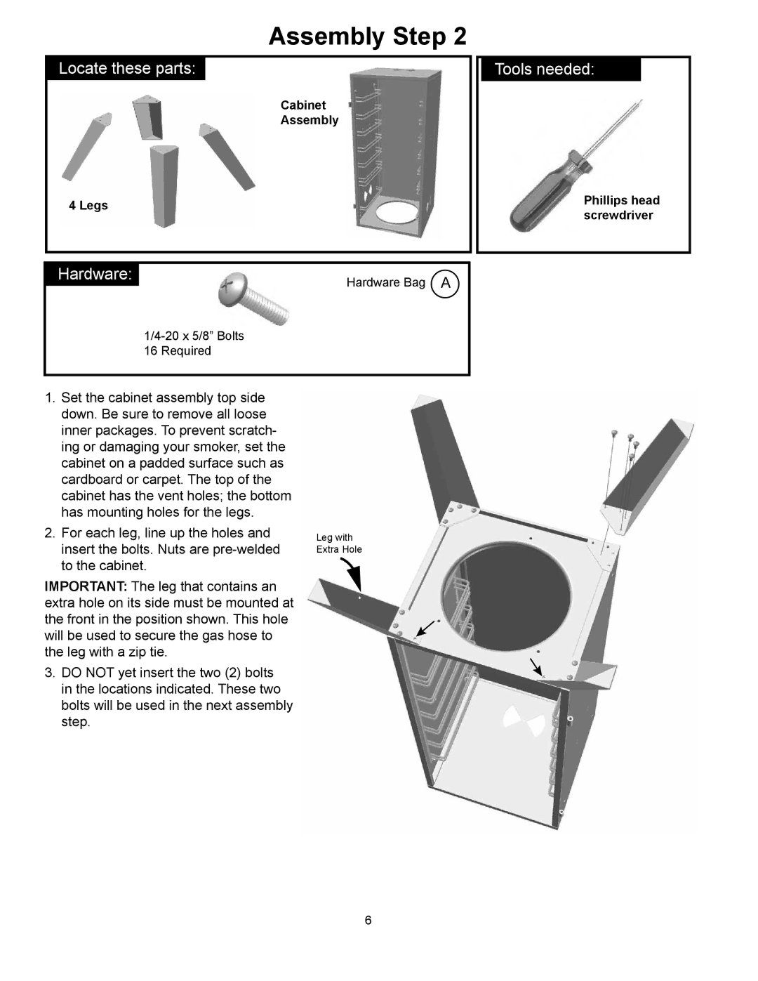 CFM Corporation 3405BG owner manual Assembly Step 