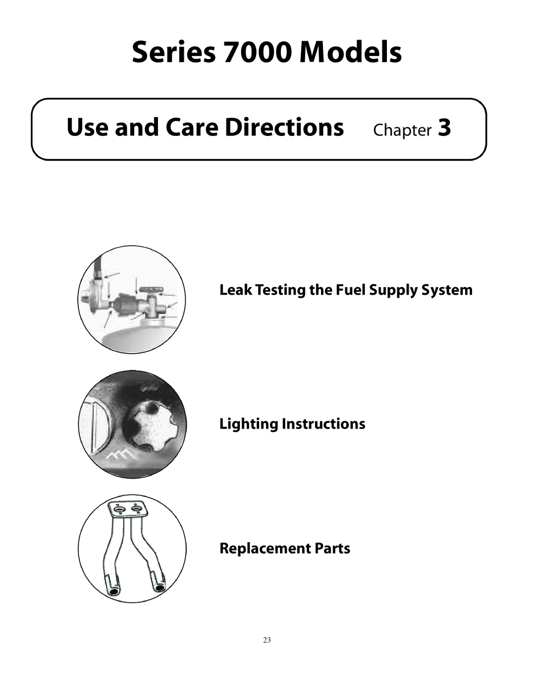 CFM Corporation 7000 owner manual Use and Care Directions Chapter 