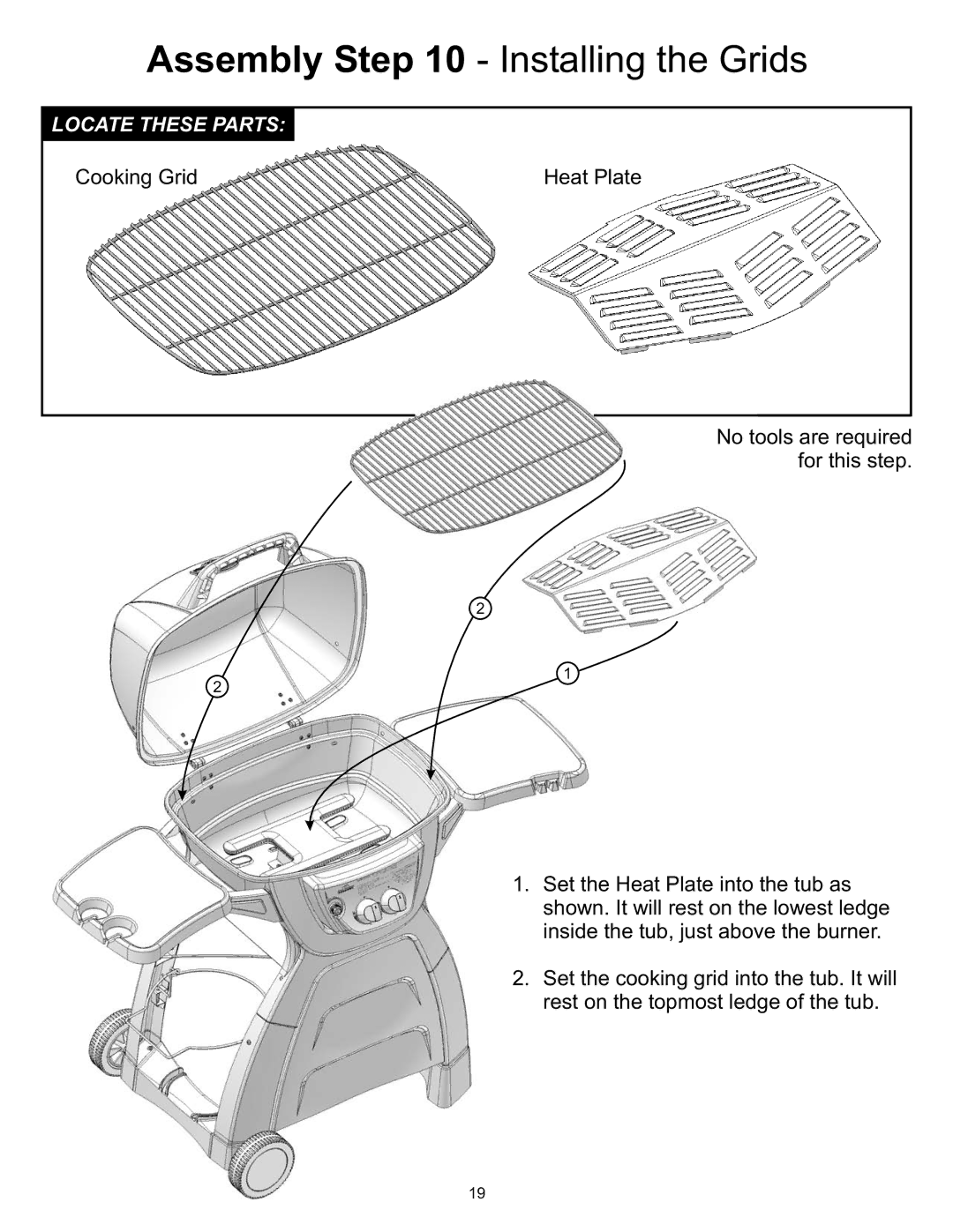 CFM Corporation A053041 owner manual Assembly Installing the Grids 