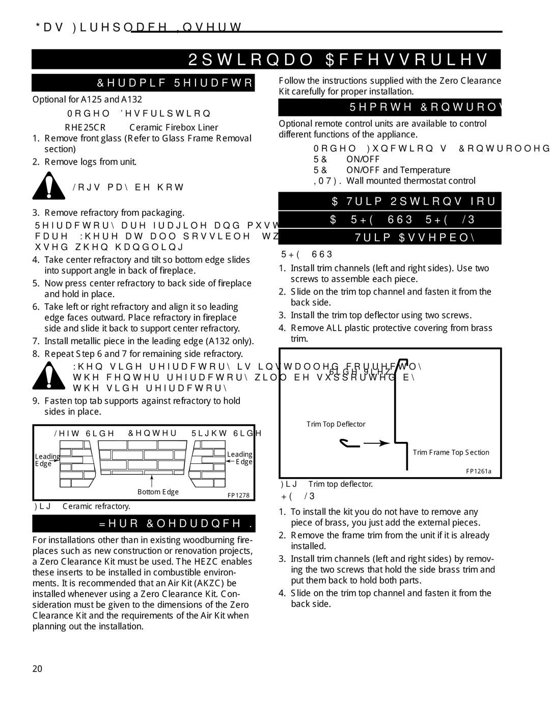 CFM Corporation A125, A132 manual Optional Accessories 