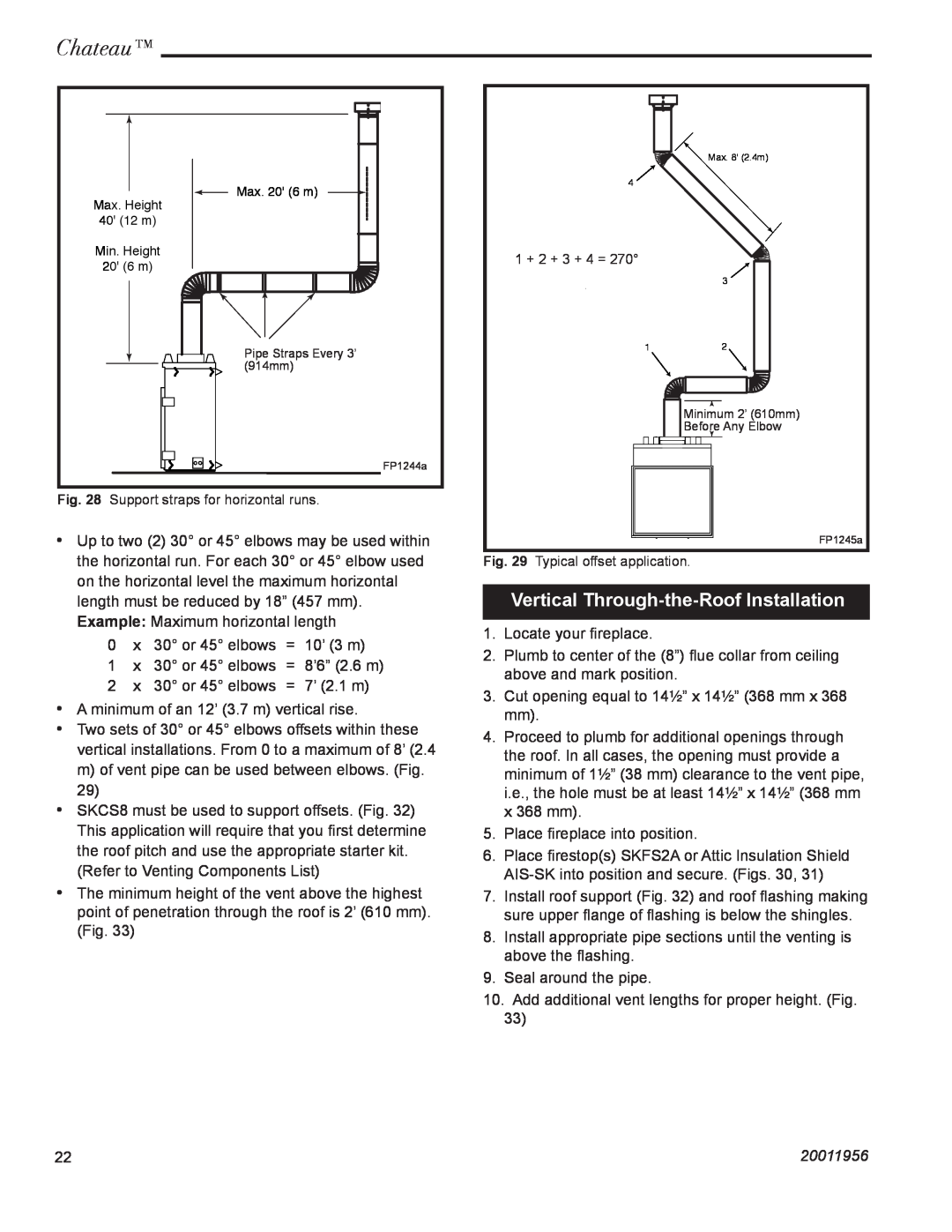 CFM Corporation DVT44IN, DVT38IN installation instructions Vertical Through-the-RoofInstallation, Chateau, 20011956 