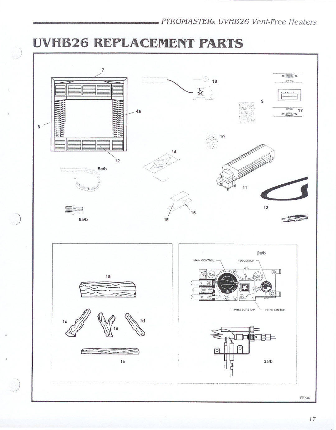 CFM UVHB26 warranty F1 \f, UVUB26 Replacement Parts 