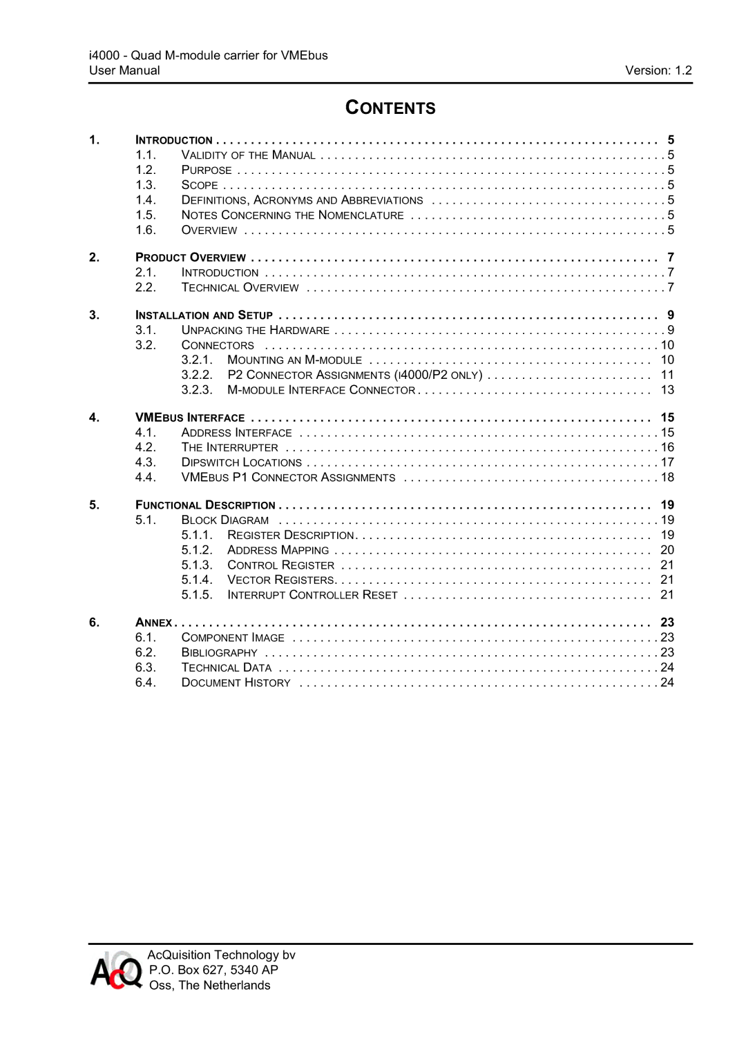 CH Tech i4000 user manual Contents 