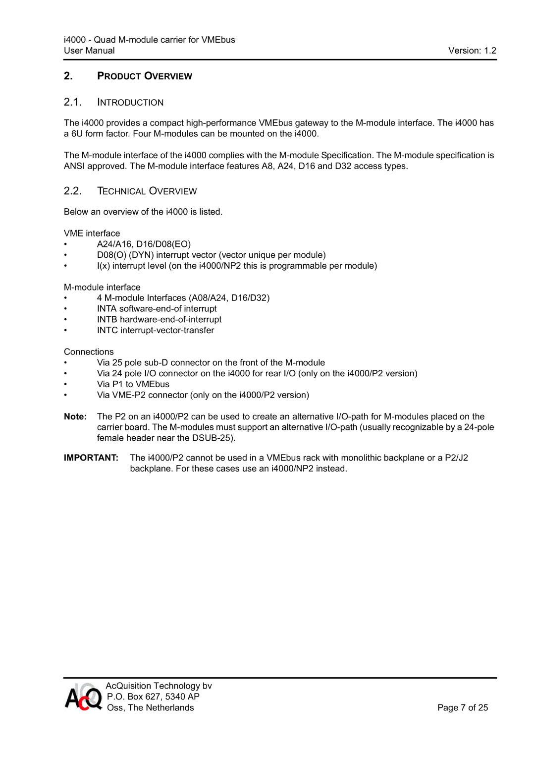 CH Tech i4000 user manual Product Overview, Introduction, Technical Overview 