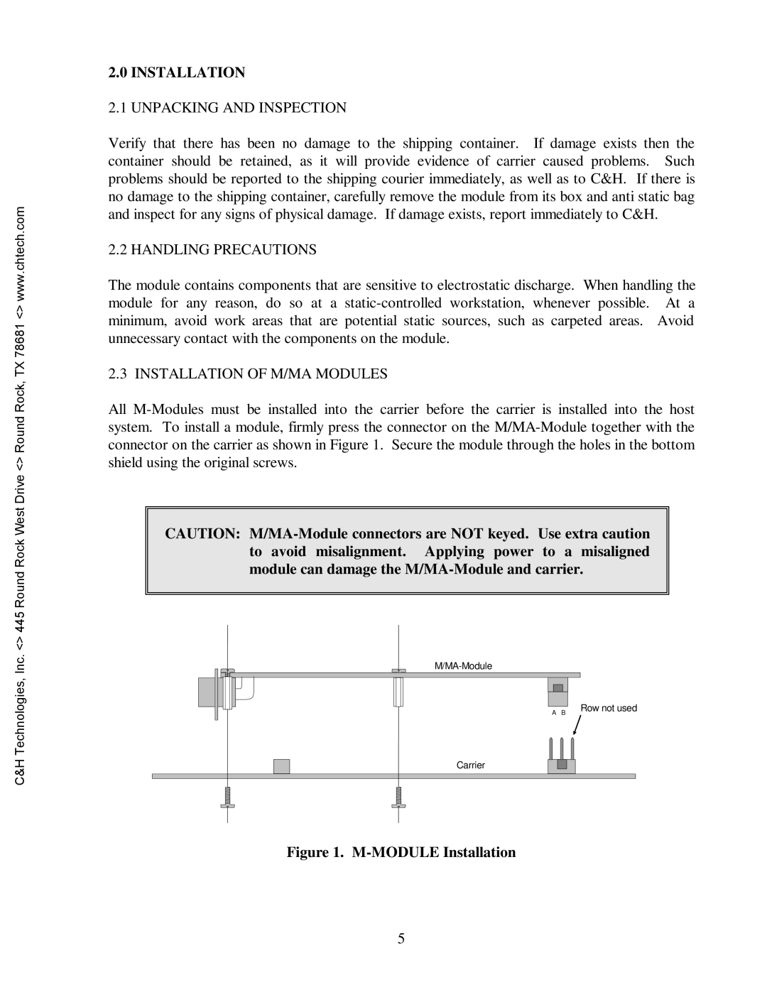 CH Tech M222 user manual Module Installation 