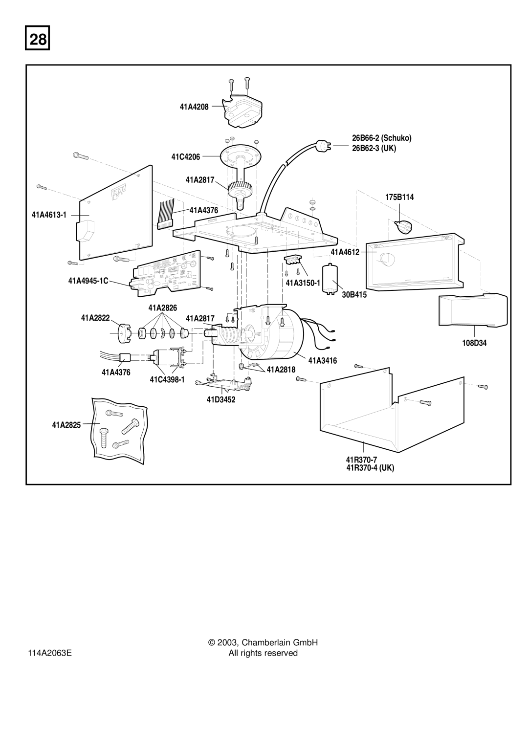 Chamberlain 4000UK, 5000UK manual 41A4208 